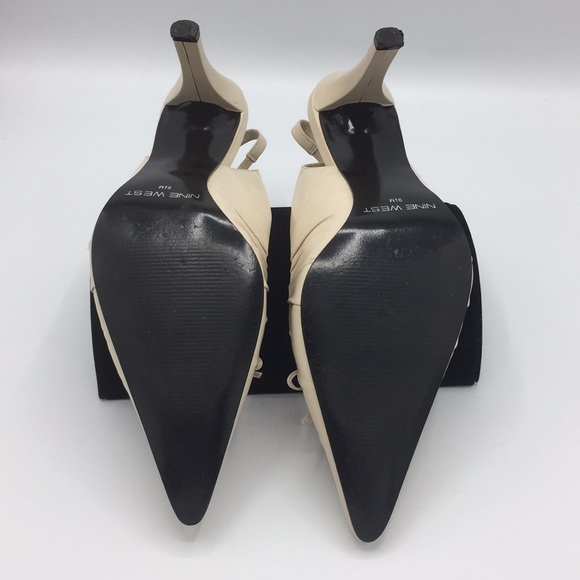 Nine West NW Dewey Light Natural Leather Size 91/2 - Picture 4 of 9
